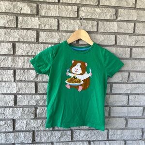Mini Boden Kelly Green Hamster Pasta Tee 
Size 6-7 Years